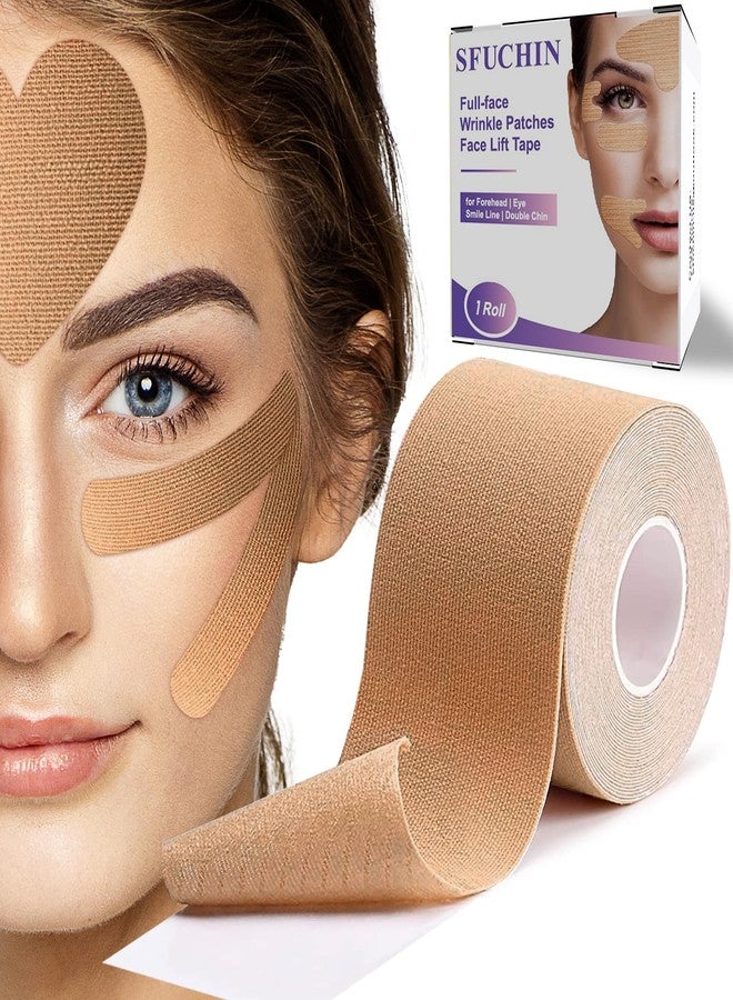 Sfuchin Face Tape for Wrinkles Overnight Wrinkle Patches, Face Lift Tape, Neck Tape, Facial Tape, Kinesiology Tape for Face Forehead Frown 11 Lines Eye Smile Line Mouth Lip - Customer Cut 5cm Wide - Image 1